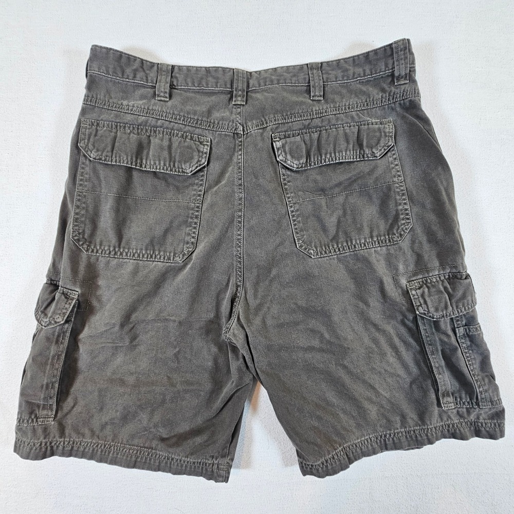 Wrangler Hero Originals Cargo Shorts Mens 36 Black Faded Cotton Relaxed Utility - Picture 6 of 11